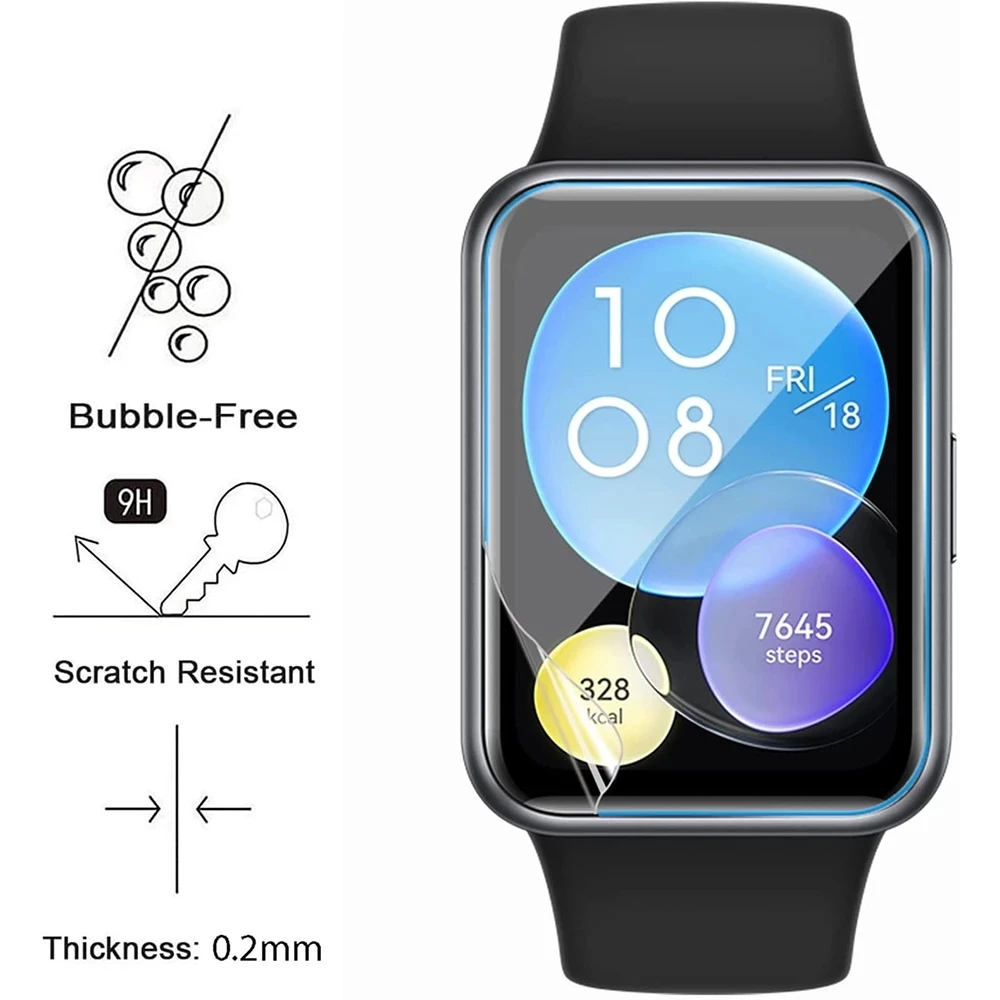 Soft Film For Huawei Watch Fit 2 Screen Protector TPU Clear Hydrogel Films HD Protective Cover for Huawei Watch Fit2 Accessories