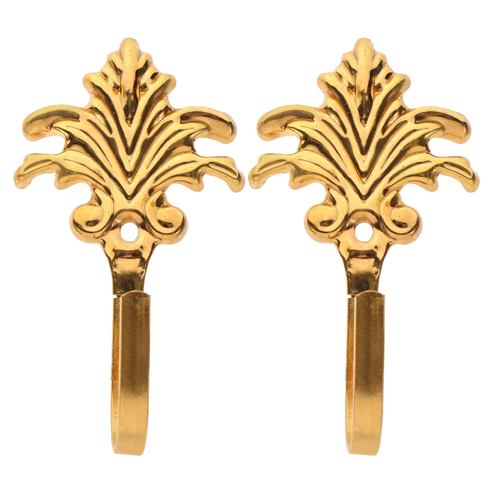 2Pcs Metal Curtain Holdbacks Side Holders Decorative Tiebacks Wall Hooks for Curtains Living Room Bedroom Curtain Tiebacks