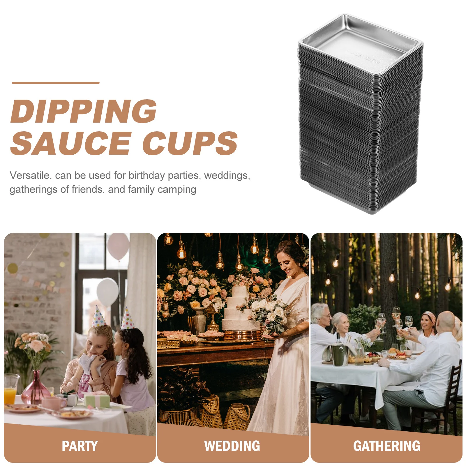 

200Pcs Odorless Reliable Black Disposable Plastic Sushi Dipping Appetizer Plates for Gatherings Camping Plastic Plates