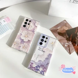 For OPPO Reno 6 4 3 4G 4Z 5G 5 Pro Plus 6Z SE 2Z 2F 2 Z Phone Case Oil Painting Painted Blossoms Flower Soft Cover