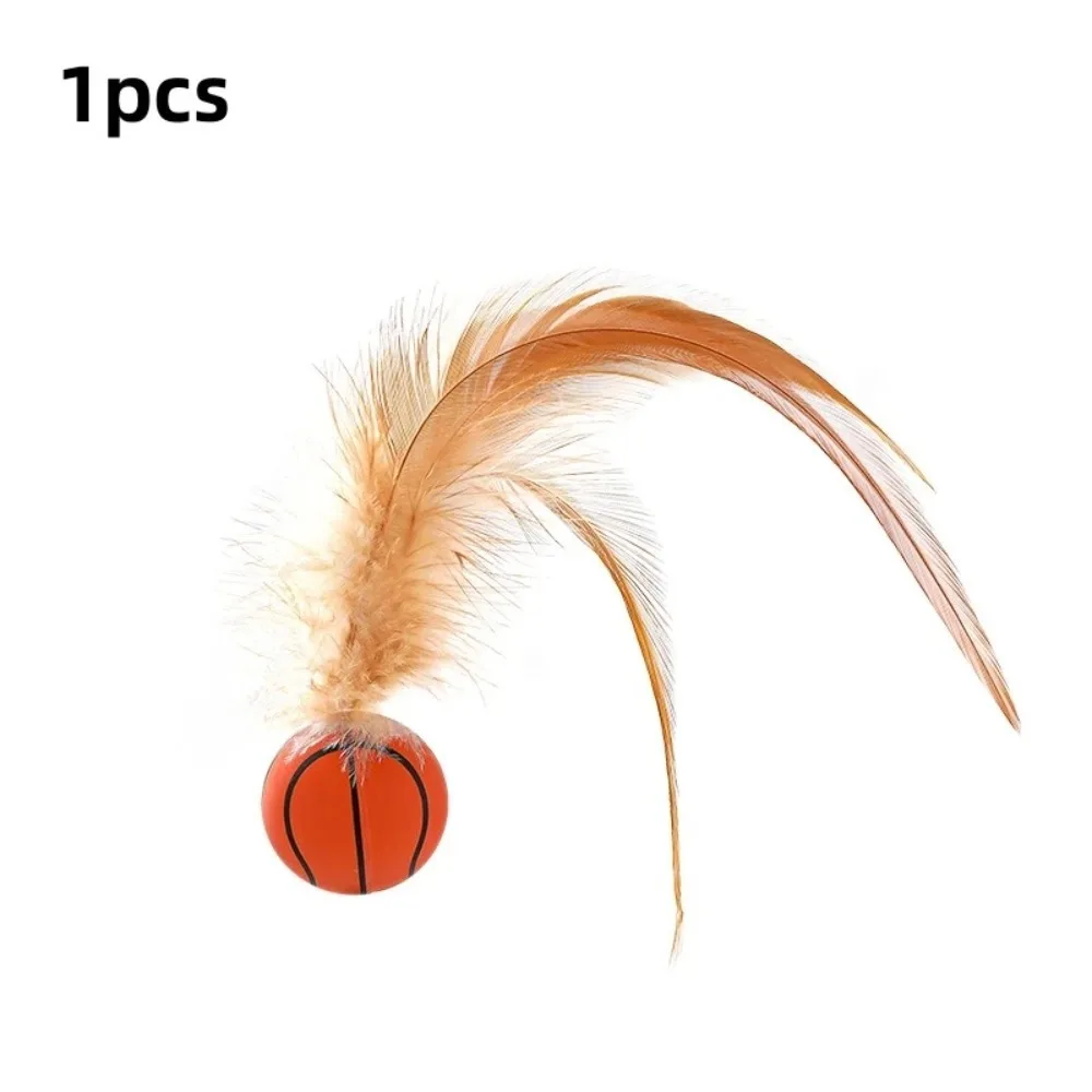 Divertenti palline giocattolo per gatti in silicone Piccole palline rimbalzanti interattive facili da usare Bastoncini durevoli per stuzzicare i gatti