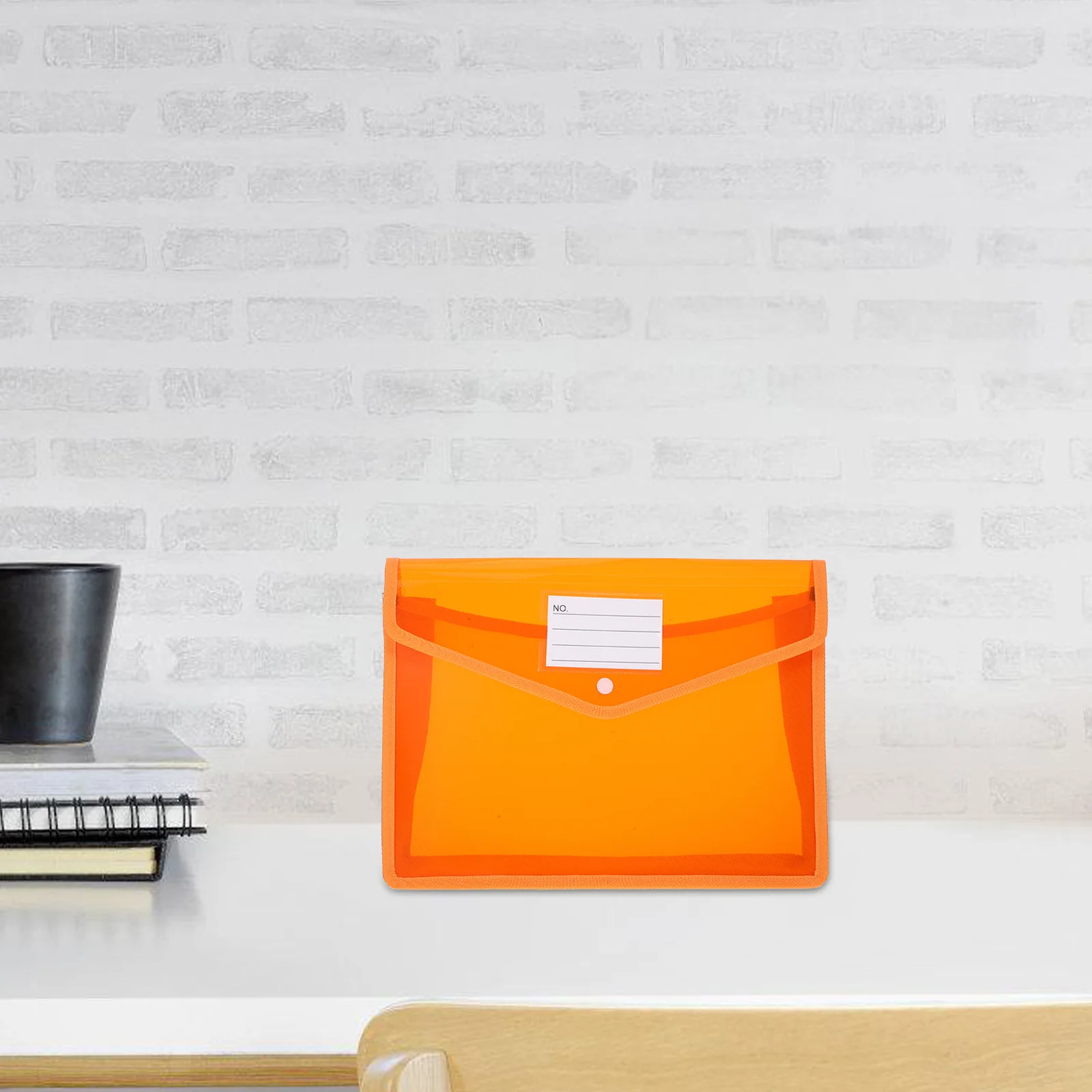 

6pcs Plastic File Folders Clear Document Pouches Snap Closure Waterproof A4 Size Index Label Pocket Receipt Organizer