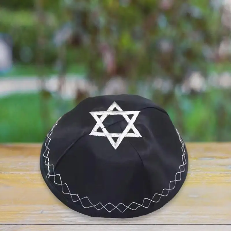 

39BB Saudi Headwear Muslims Men Prayer Hat Embroidered Saudi Arabia Islamic Hat