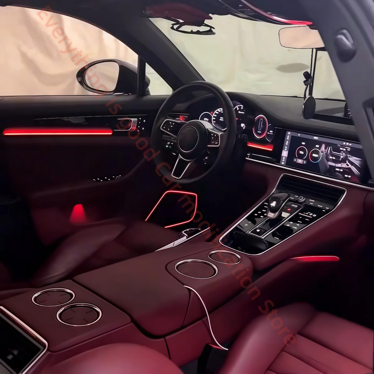 

Атмосферная подсветка для Porsche Panamera 2017-2023, улучшение освещения салона, автомобильные аксессуары, светящаяся накладка.