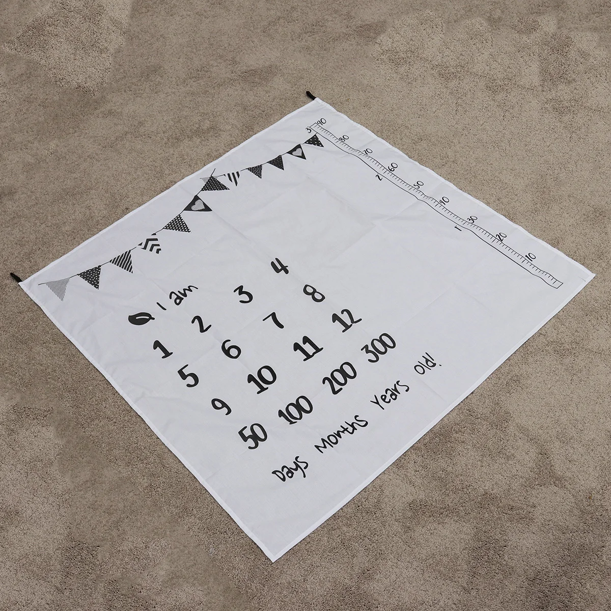 الطفل معلم بطانية الوليد الشهرية صورة خلفية لينة البوليستر القطن قماط بطانية غطاء عربة الطفل دش هدية