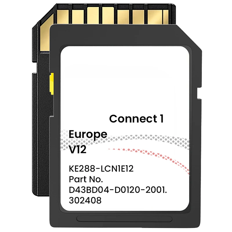 2023 خريطة أوروبا بطاقة SD لتوصيل 1 V12 بطاقة SD 8GB سيارة لتحديد المواقع والملاحة بطاقة SD
