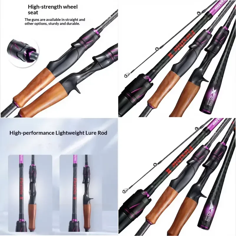 Zhengteng High Carbon Lure Rod ML/MH Action EVA Handle for Bass/Perch Saltwater Fishing with Long Distance Casting