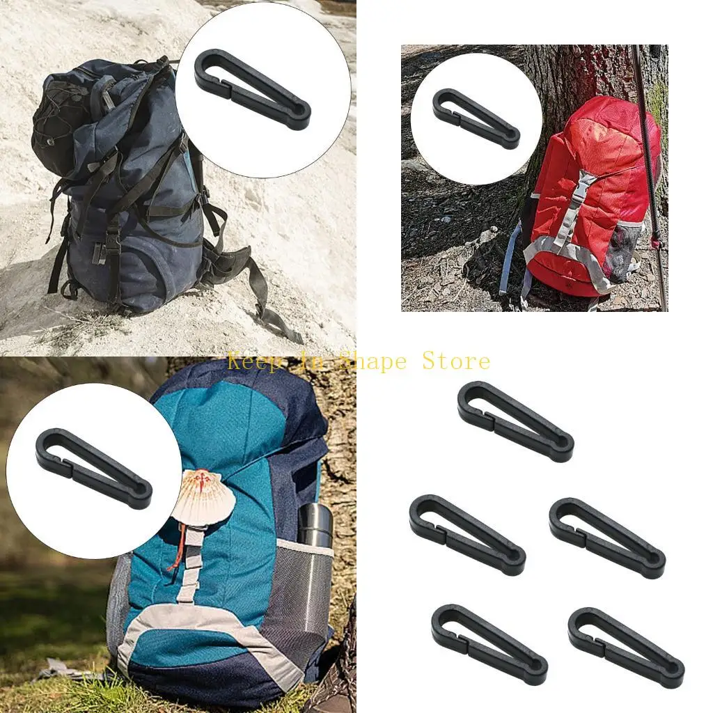 

U1JC 5 шт. многоцелевой уличный карабин с пряжкой, пластиковые перчатки, пряжка с крючком, аксессуары для сумки, фиксирующий