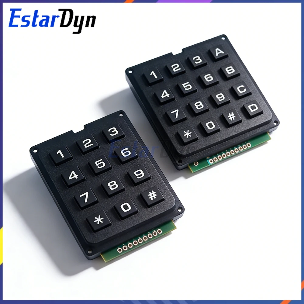 3*4 4*4 Matrix Switch Keyboard Keypad Array Module ABS Plastic Keys 4x4 3x4 12 16 Key Button Membrane Switch DIY Kit for Arduino