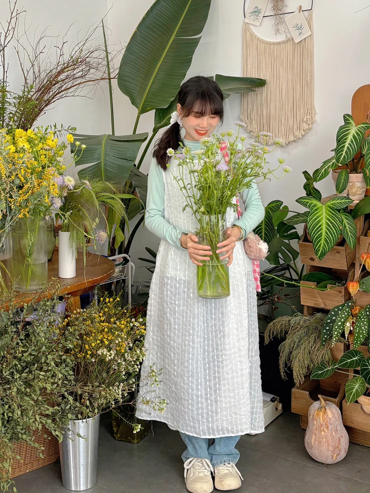 Gilet en dentelle douce Dr pour femmes, Design coréen de printemps, superposition sensuelle, Svel, Super féerique, Long, vent doux