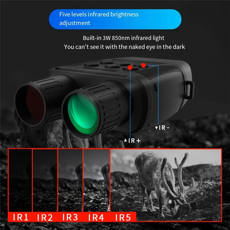 Новое бинокулярное устройство ночного видения для приключений на открытом воздухе HD телескоп черный цифровой большой экран устройство ночного видения