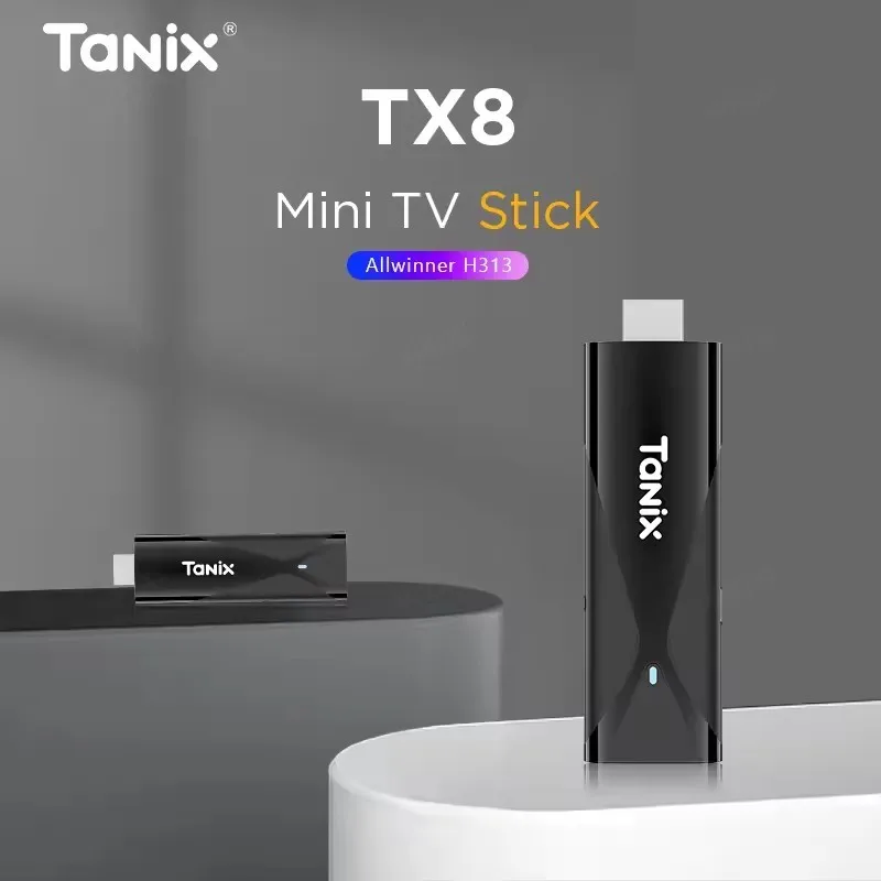 TX8 TV Stick 2.4G Wifi HDR Allwinner H313 HD 4K 2GB 16GB USB Set Top Box Super Mini Portable Video Movice TV Stick Media Playe