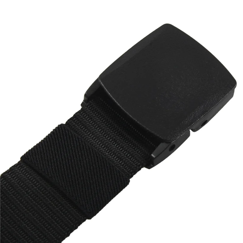 ABQR 10X Cintura in tela da uomo selvaggia con fibbia automatica in plastica senza metallo