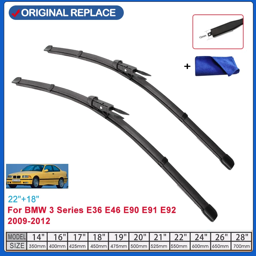 Car Wiper Blades for BMW 3 Series E36 E46 E90 E91 E92 E93 F30 F31 F34 316i 318i 320i 323i 325i 328i 330i 335i 318d 320d 330d