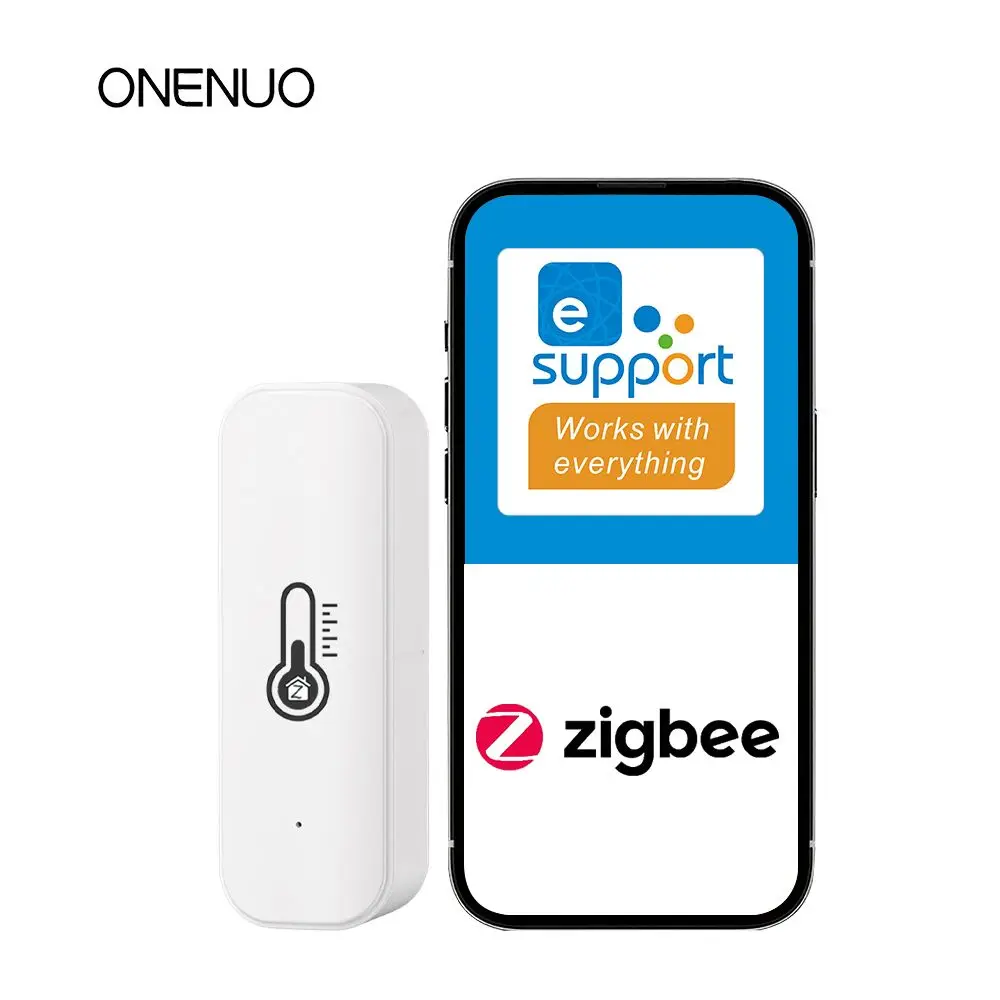

ZigBee3.0 Temperature Humidity sensor Thermometer Hygrometer eWelink APP Control For Alexa Google with White