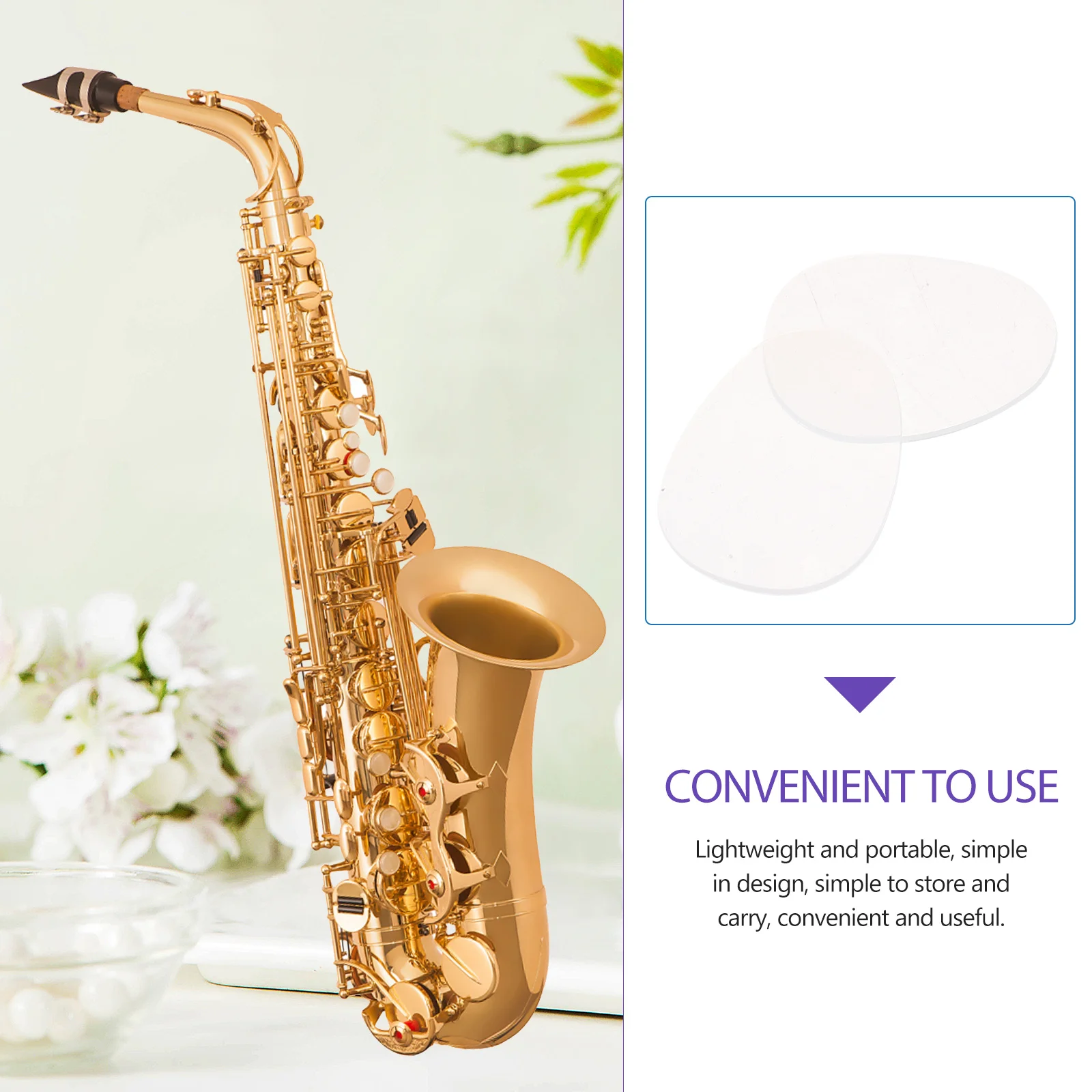 

Saxophone Spacer Silicone Pad Mouthpiece Cushion & Clarinet Pads Gel Transparent