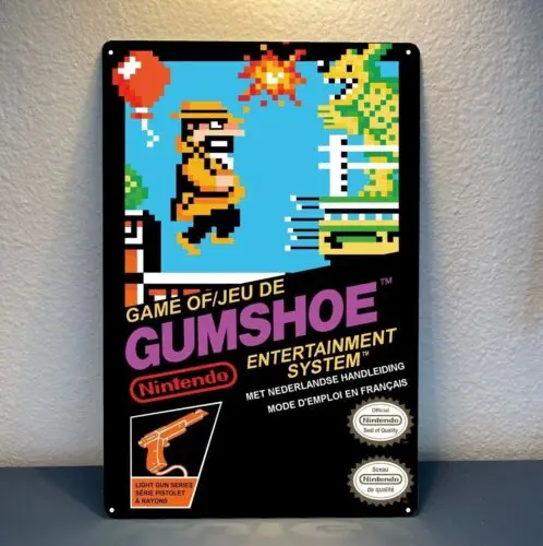 Gumshoe Nes Retro Video Game Metal Poster Tin Sign 20*30cm