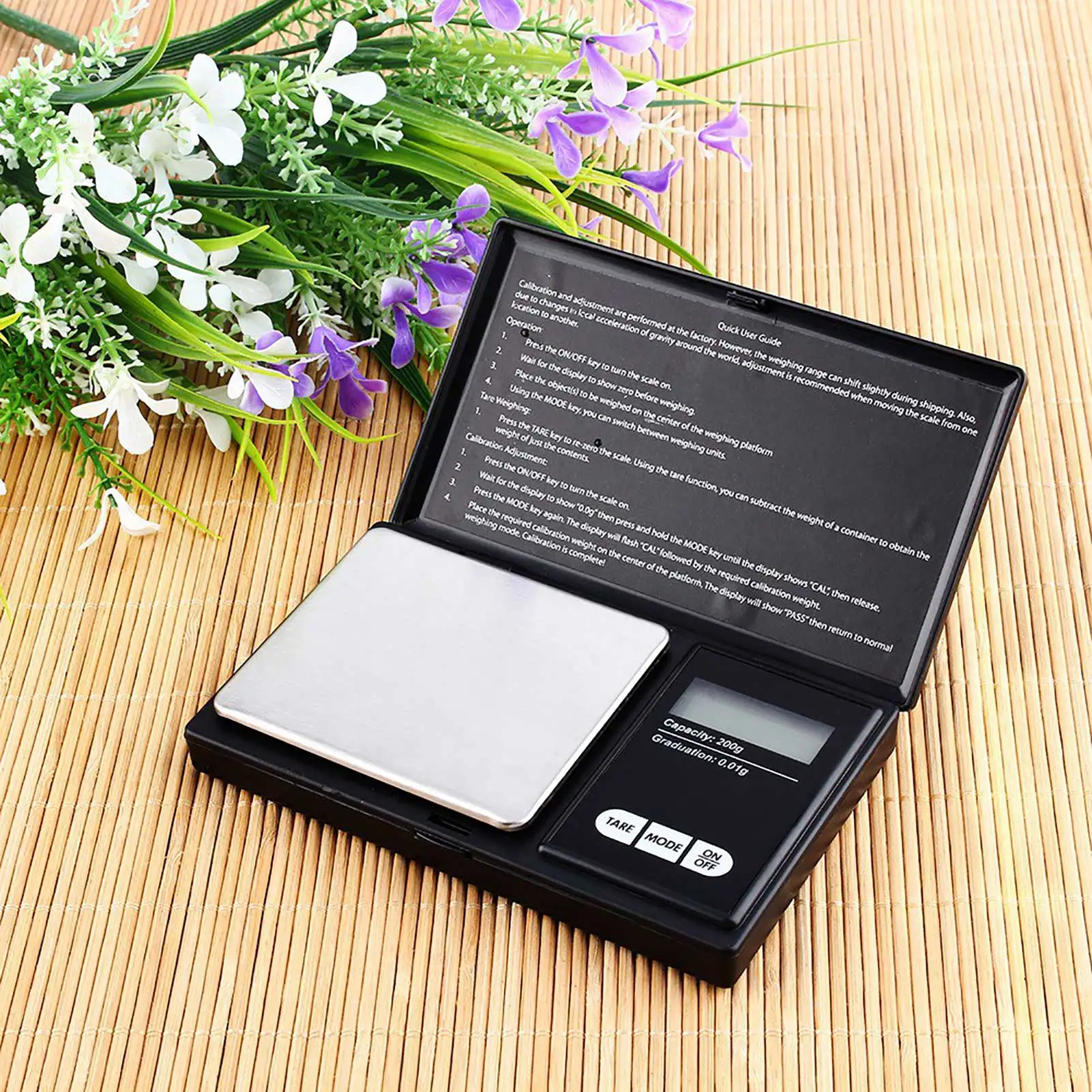 

200g X 0.01g Pocket Digital Scale Portable Gram Jewelry Gold Silver Herb Digital Scale Kitchen Scale Home Supplies Scale