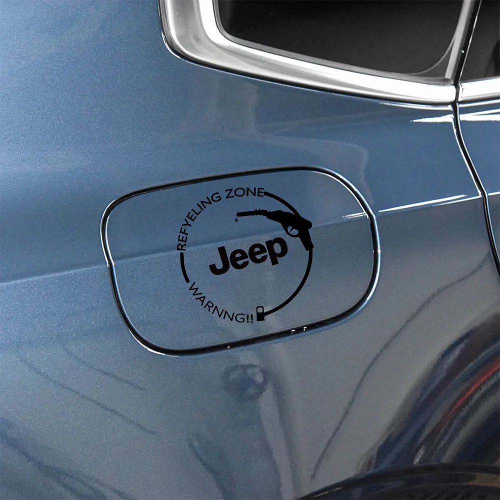 Car Fuel Tank Cap Cover Gas Tank Sticker Decel Auto Accessories For JEEP Renegade Patriot Weangler Cherokee Compass Trail Hawk