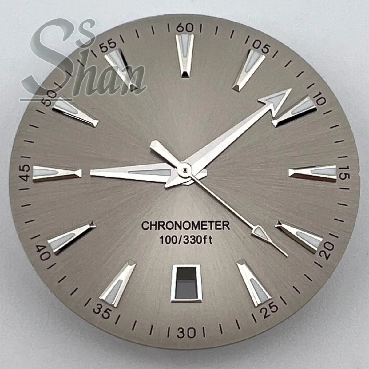 33mm Dial & Watch Hands Green Luminous Date Window at 6 O’Clock Replacement Men’s Watch Parts Compatible with NH35 Movement
