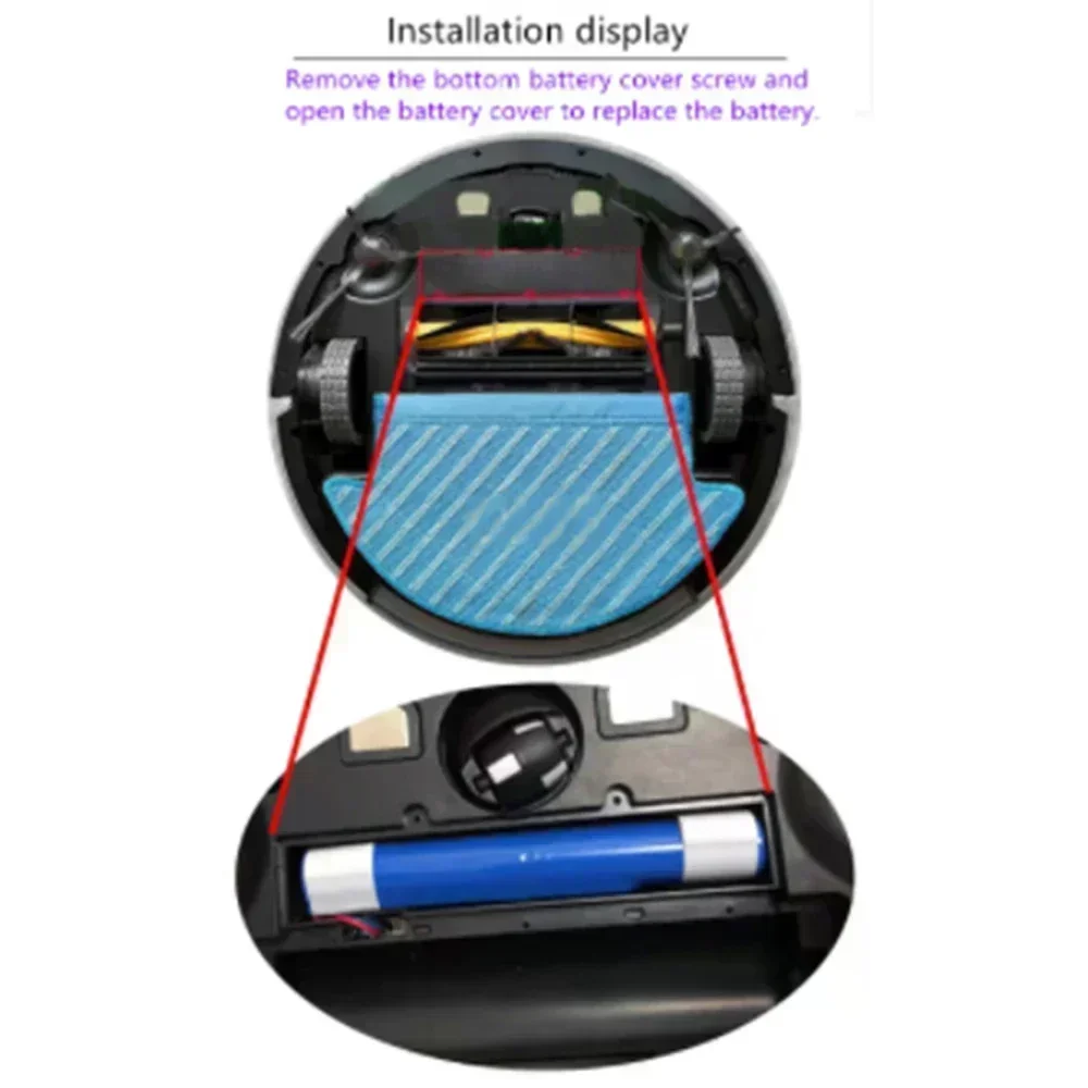 New 14.4V 12800mAh Robot Vacuum Cleaner Battery Pack for Ecovacs Deebot Ozmo 900, 901, 905, 930, 937