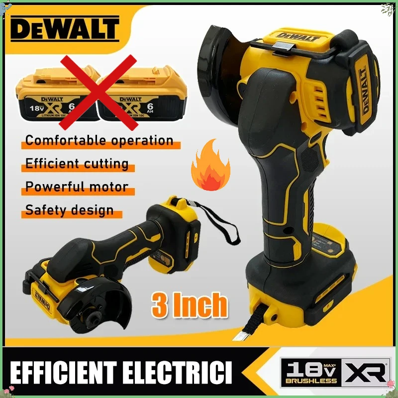 

DeWALT 3 Inch Mini Angle Grinder Cordless Polishing Grinding Machine Electric Cutting For DeWALT Battery Power Tools
