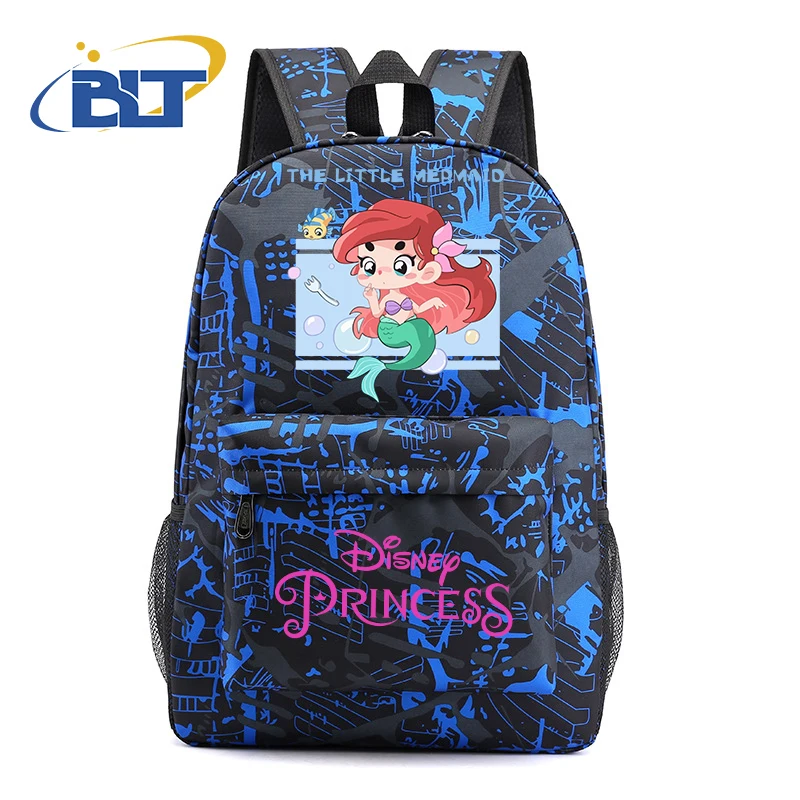 Cartable imprimé princesse Disney pour filles, sac à dos étudiant, cadeau pour enfants