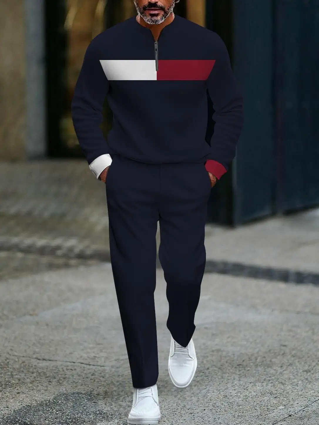 

New Men's Suit Printed Hooded Sweatshirts and Pants Black Printed Sportswear Running Spring Daily Casual Fashion Man's clothes