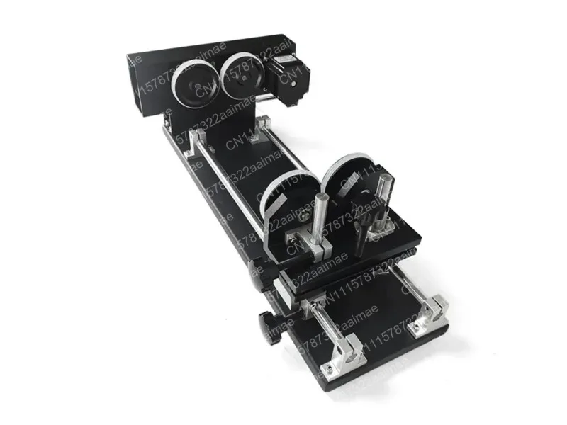 Telescopic Rotary Axis for Laser Engraver AC 220V Roller Type Adjustable Length 15KG Load 57 Stepper Motor