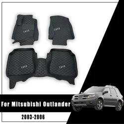 For Mitsubishi Outlander 2006 2005 2004 2003 Car Floor Mats Carpets Covers Rugs Auto Interior Protect Waterproof Accessories