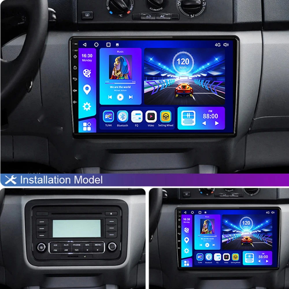 EKIY Car Radio For Skoda Fabia 2 2007-2014 Multimedia Android 10 Navigation GPS 4G WIFI Carplay Android Auto Player 2 Din