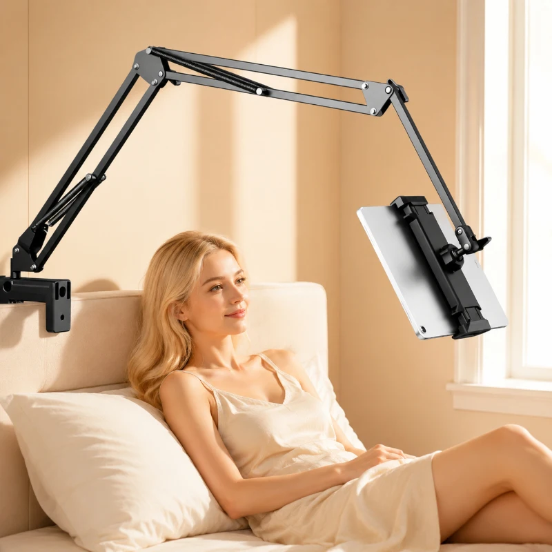 360 °   Soporte Giratorio para Tablet, Brazo de Aluminio para Cama y Escritorio, Soporte Universal para iPad Pro, Air, Mini, Xiaomi, Lenovo, Samsung