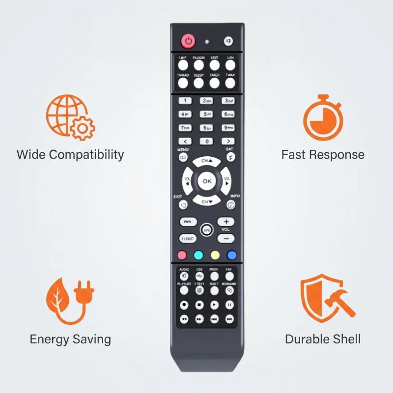 TM-600 Series Replacement Remote Control, Perfectly Compatible with Technomate TM-500-600 SUPER Series Digital Receiver Accessor