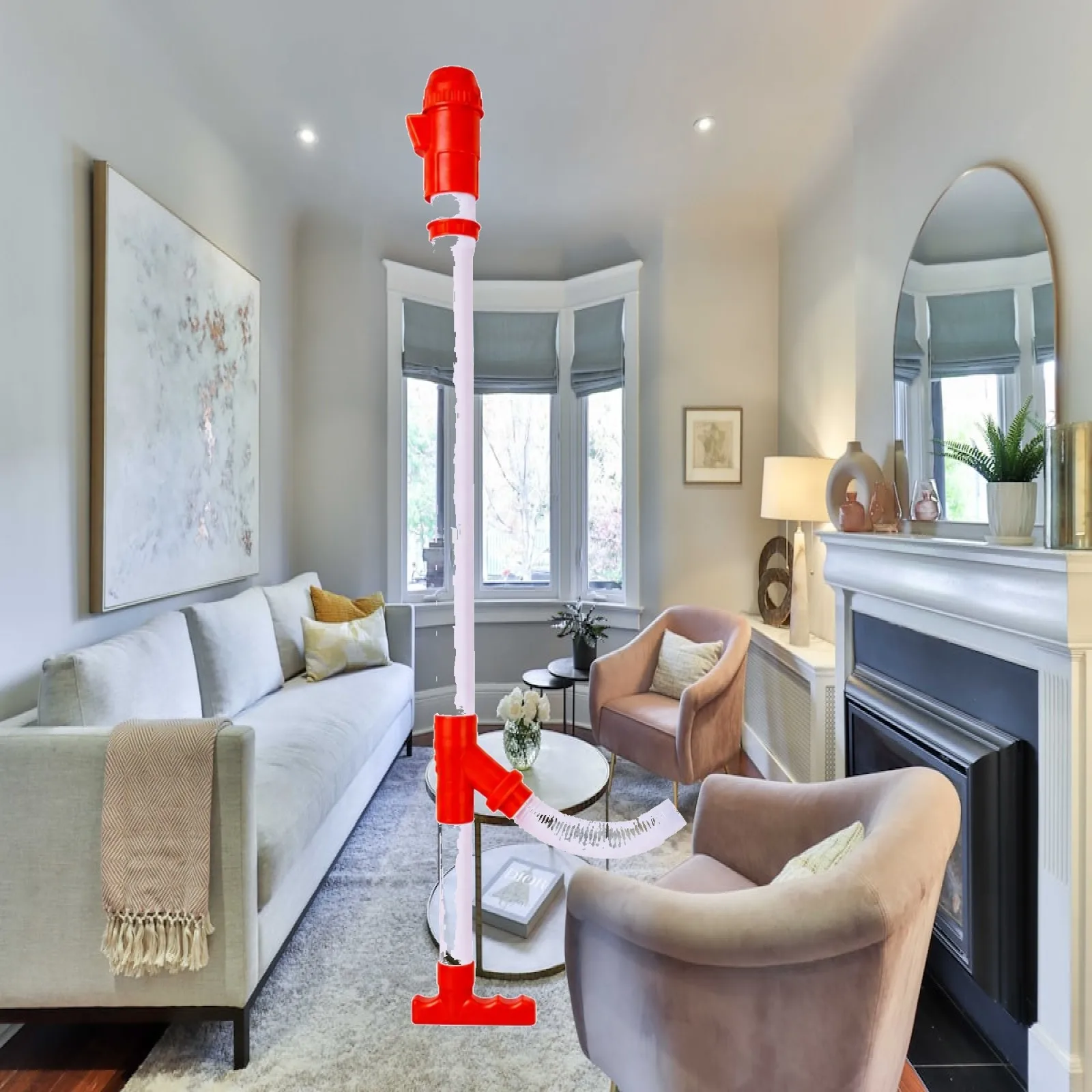 PVC Handheld Fertilizer Spreader Tube with Rotating Feed Rate Control for Precise Granular Placement in Home Gardens