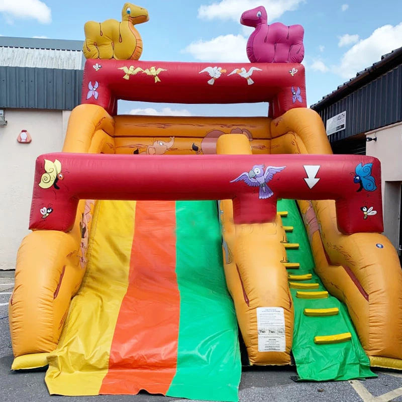 

Inflatable Climbing Jumping Slide Inflatable Dry Land Slide Cartoon Design For Amusement Park Kids Play