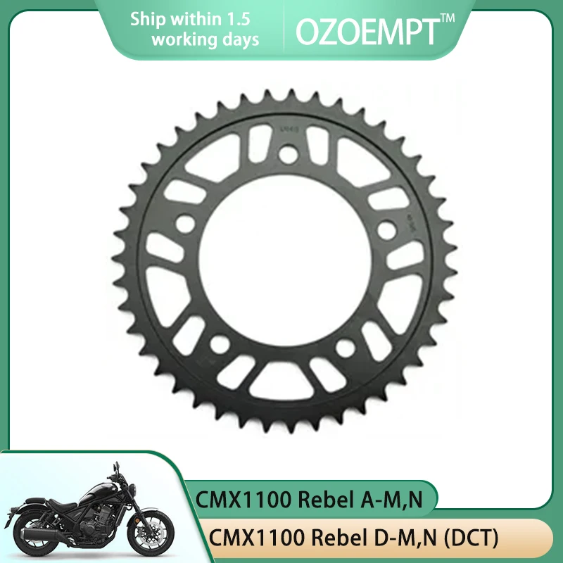 

OZOEMPT 525-42T Motorcycle Rear Sprocket Apply to CMX1100 Rebel A-M,N 21-22 CMX1100 Rebel D-M,N (DCT) 21-22