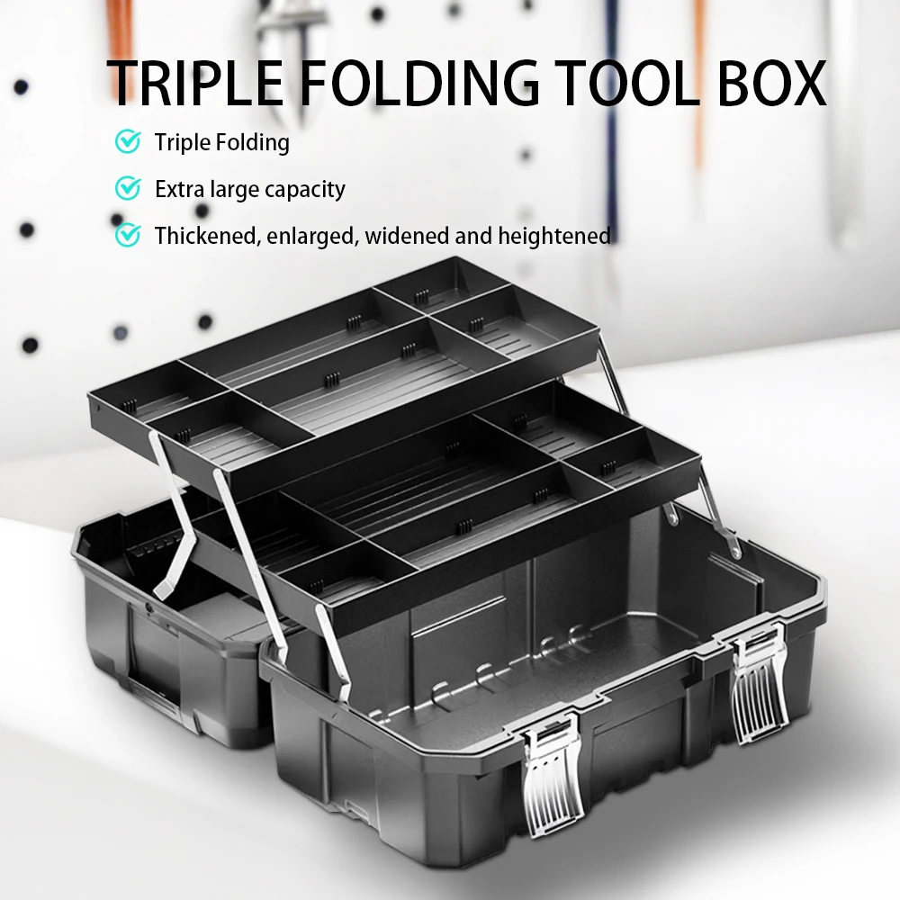 

Многослойный складной ящик для хранения, портативный ящик для инструментов, промышленный ящик для бытовых инструментов, многофункциональный аппаратный художественный ящик
