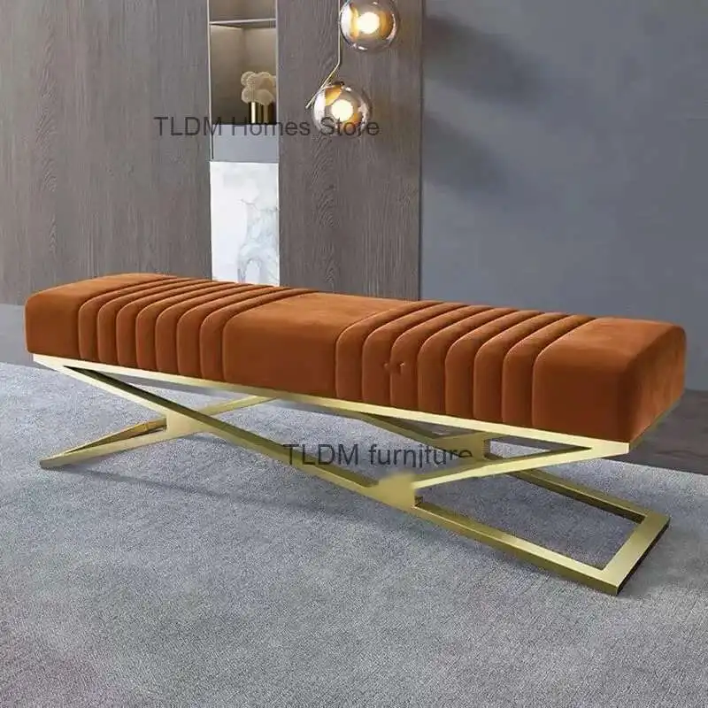 

Скандинавская мебель для гостиной, табурет для пеленания обуви, домашняя спальня, конец кровати, длинный диван, магазин одежды, модные табуретки для пеленания обуви