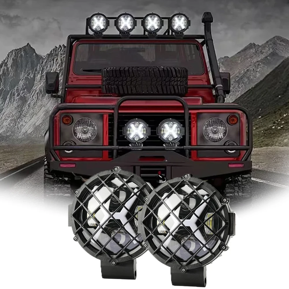 

Светодиодная рабочая фара 12/24В 60Вт, 7 дюймов, 1/2 шт., для внедорожников, лодок, тракторов, грузовиков, 4x4, квадроциклов, прожектор