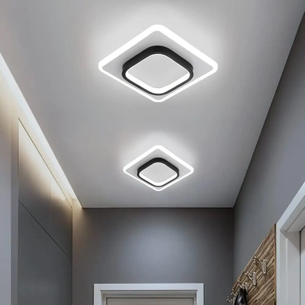 Modern Ceiling Lamp,Acrylic LED Ceiling Light 21W,Square Ceiling Light,Lighting for Hallway Dining Room Balcony,Cool White 6500K