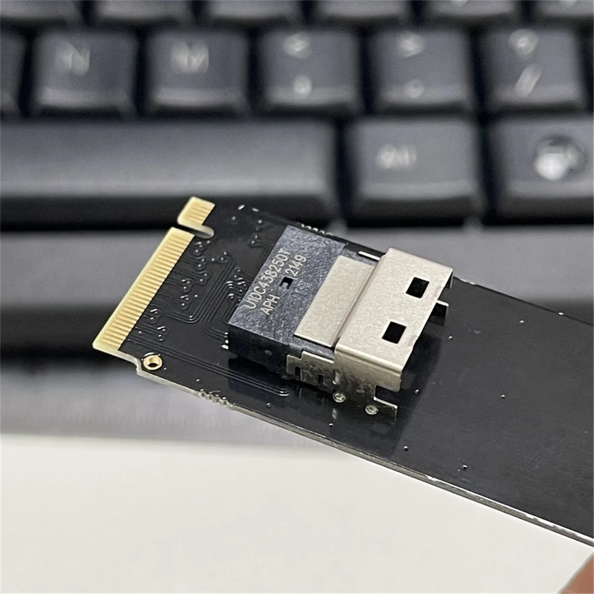 

Карта адаптера жесткого диска компьютера NGFF M-Key NVME to SFF-8654 Slimline SAS Card Adapter