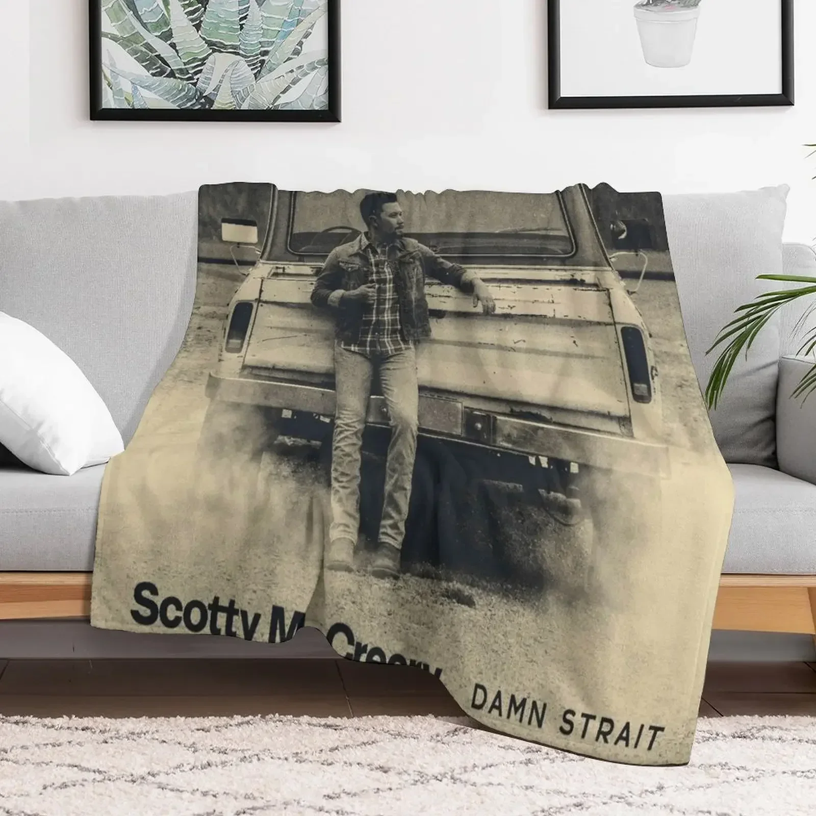 

Scotty McCreery Damn Strait Album Throw Blanket Multi-Purpose Hairy Blankets