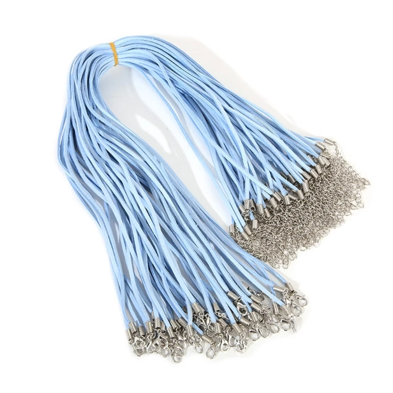 Soft Comfortable Suedes Rope Adjustable Velvets Cord Chain Lobster Clasp String Cord for Pendant Necklace Jewelry Making