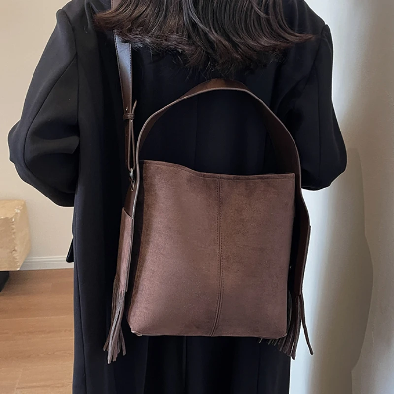 Sac fourre-tout à pampilles pour femmes, sac à main de luxe léger, style paresseux, face d'oreille, livraison gratuite, automne et hiver