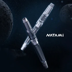 Natami Vacuum Filling Fountain Pen Fine /No.6 Nib Titanium & Acrylic Writing Office Business , Writing Office Business Gift Pen