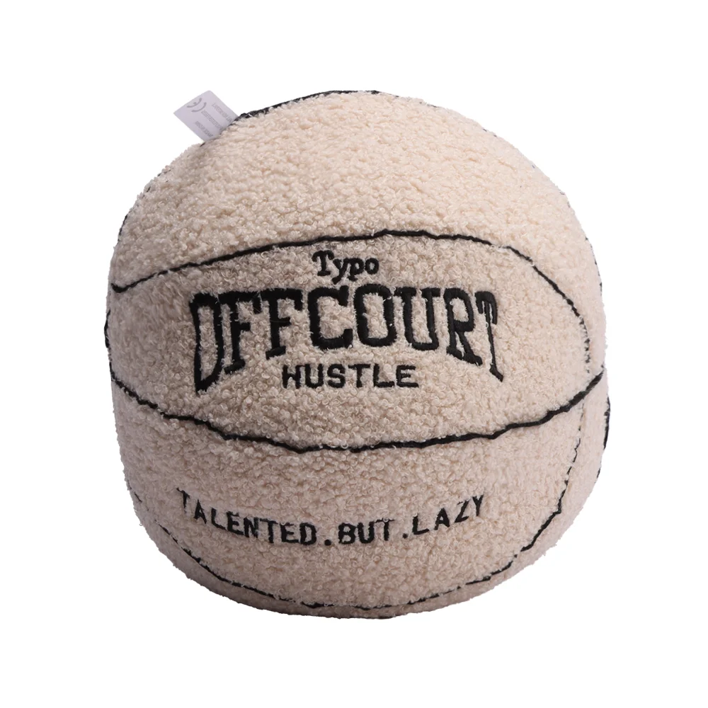 25CM Offcourt Basketball Plush Pillow Soft and Trendy Basketball Plush Toy Children Birthday Boyfriend Gifts Home Decoration