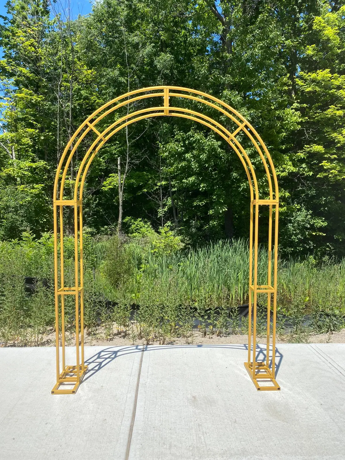 New Wedding Props: Iron Arches, Shelves, Wedding Decoration, Golden U-shaped Half Round Flower Doors, Outdoor Decorative Shelves