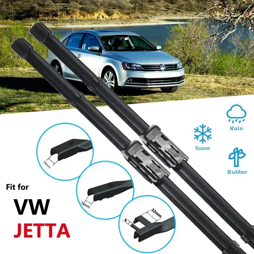 For Volkswagen VW Jetta A5 A6 2005~2017 Wiper Blade Car Accessories Stickers Front Windshield Wipers 2006 2010 2012 2013 2014