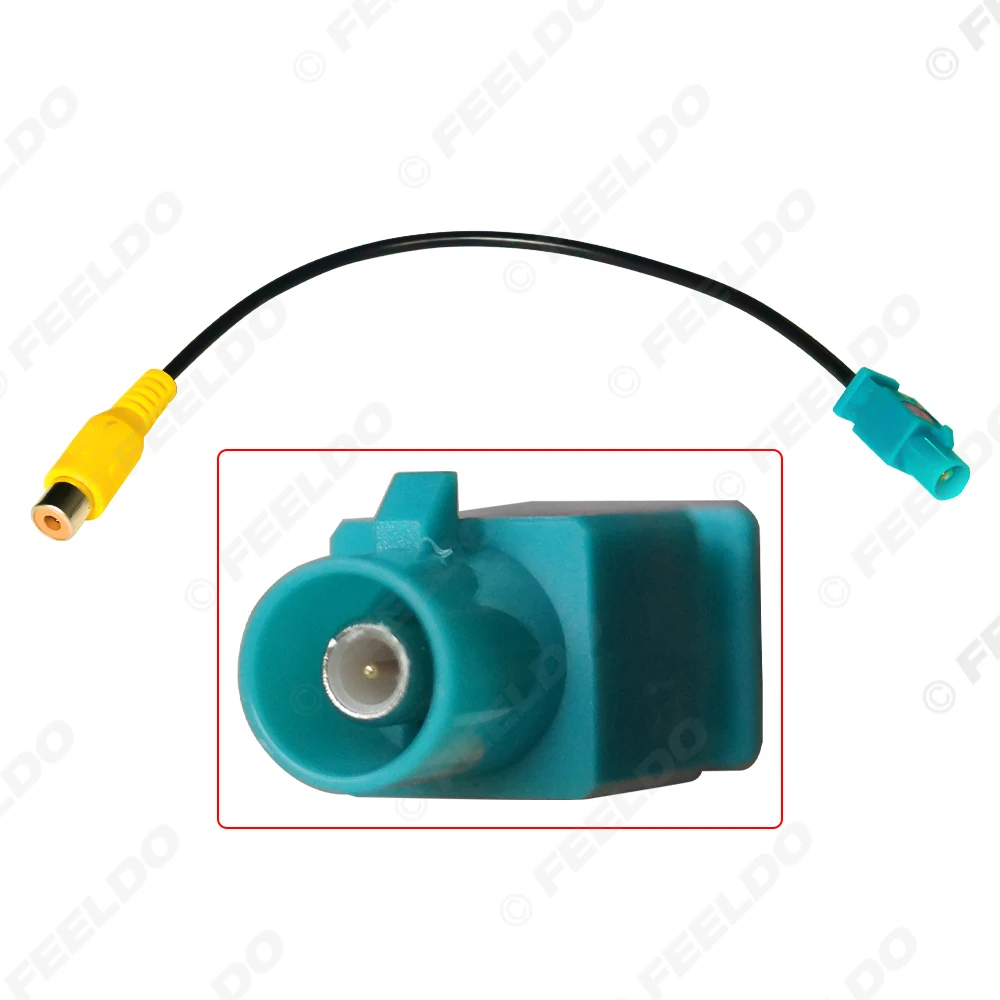 FEELDO Universal Male Fakra To RCA Camera Retention Cable For Mercedes/Land Rover/Porsche/Ford And Various Vehicles