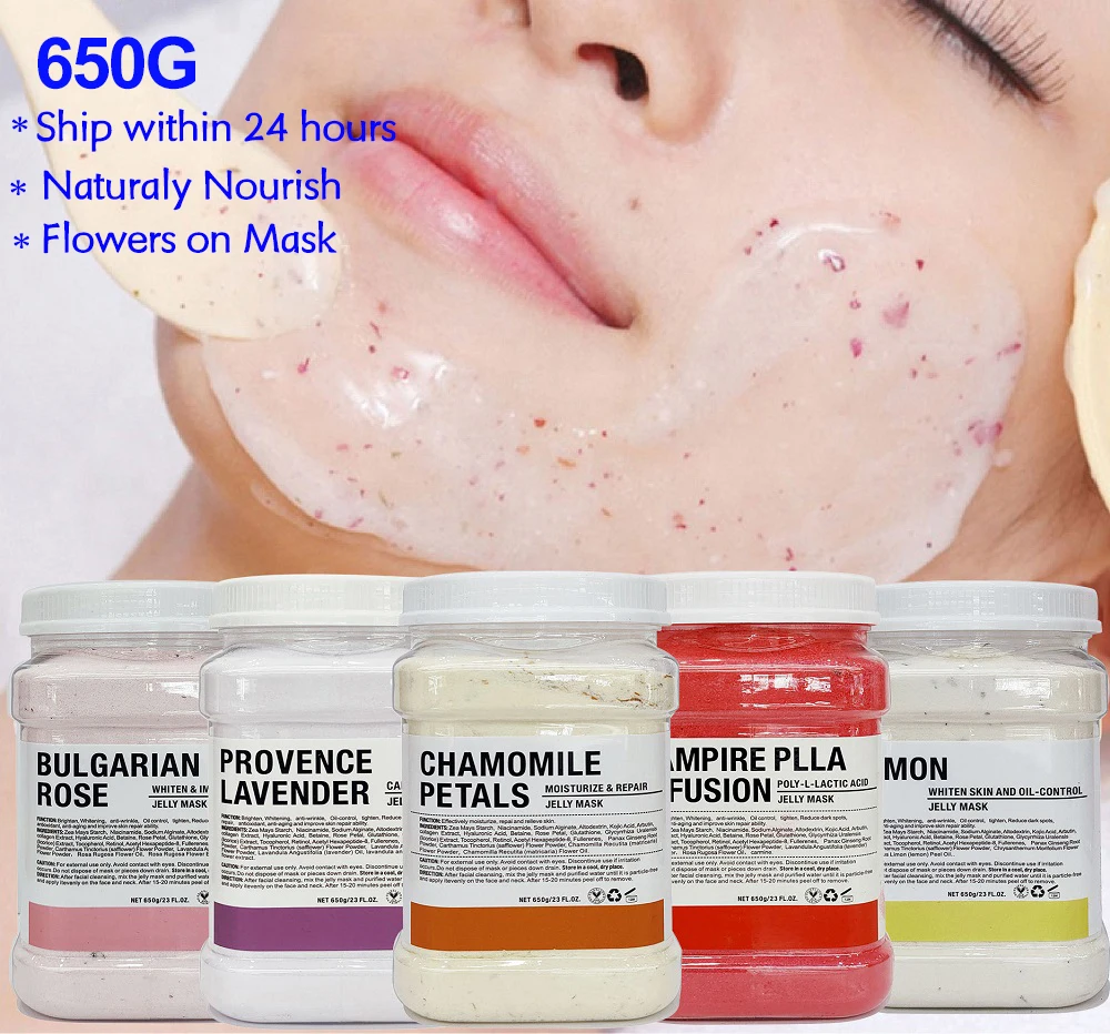 650G Jelly Face Mask Powder Facial DIY Hydrojelly Masks Wholesale Peel Off Professional Facials Skin Care Product Collagen Rose